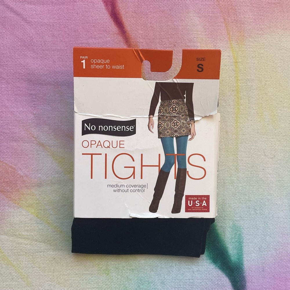 NWT No nonsense Black Opaque Tights - Medium Coverage, Without Control | Size S